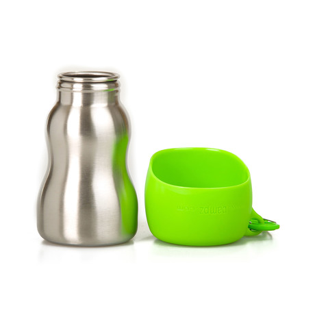KONG Stainless Steel Dog Water Bottle // Green