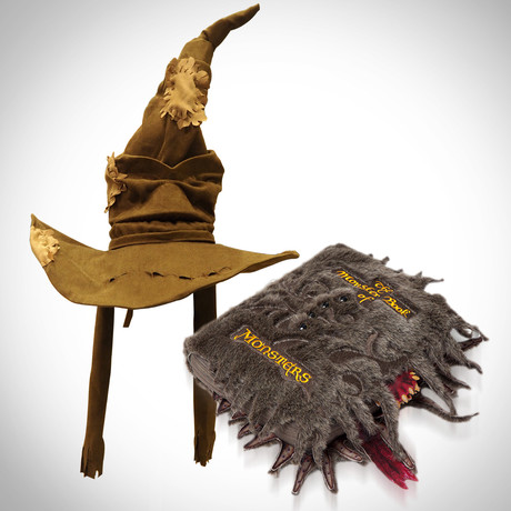 Harry Potter // The Monster Book Of Monsters + Sorting Hat Prop // Set Of 2