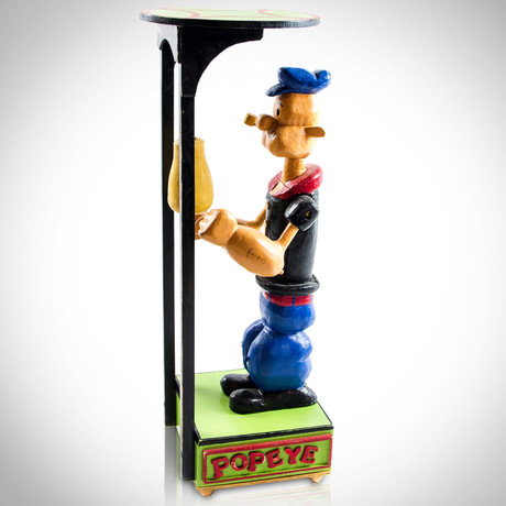 Popeye // 1960's Primitive Wood Hand Sculpted // Vintage Statue