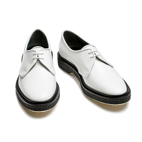 Lace-Up Leather Derby // White (Euro: 40)