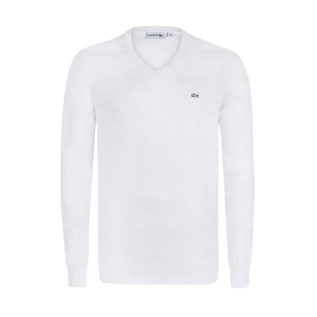 V-Neck Jumper // White (S)