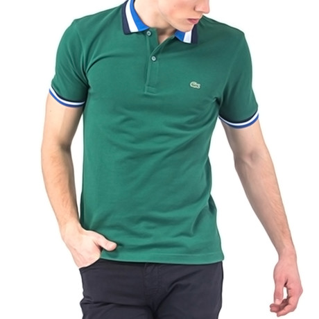 Tipped Polo Shirt // Green (S)