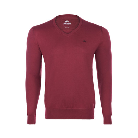 V-Neck Jumper // Burgundy (S)