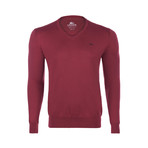 V-Neck Jumper // Burgundy (L)