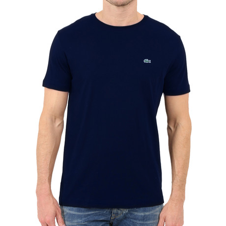 Crew neck Logo T-shirt // Navy (S)