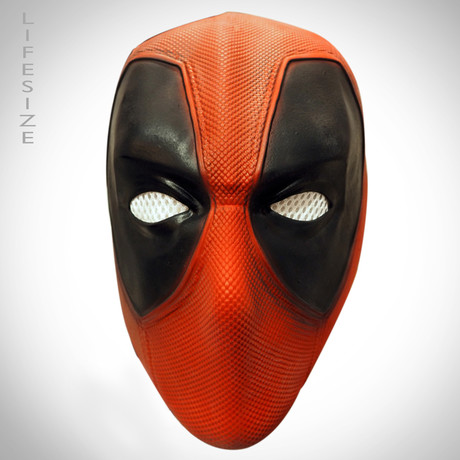 Deadpool Mask + Custom Head Stand (Mask Only)