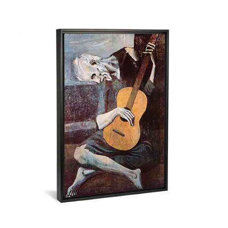 The Old Guitarist // Pablo Picasso // Framed (26"W x 18"H x 0.75"D)