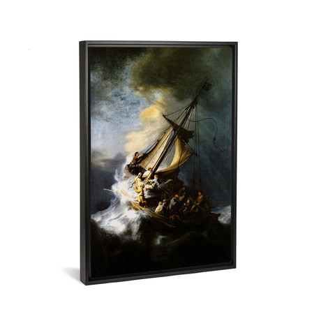 The Storm on the Sea of Galilee // Rembrandt van Rijn // Framed (26"W x 18"H x 0.75"D)