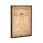Vitruvian Man, c. 1490 // Leonardo da Vinci // Framed (26"W x 18"H x 0.75"D)