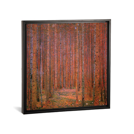 Fir Forest I // Gustav Klimt // Framed (18"W x 18"H x 0.75"D)