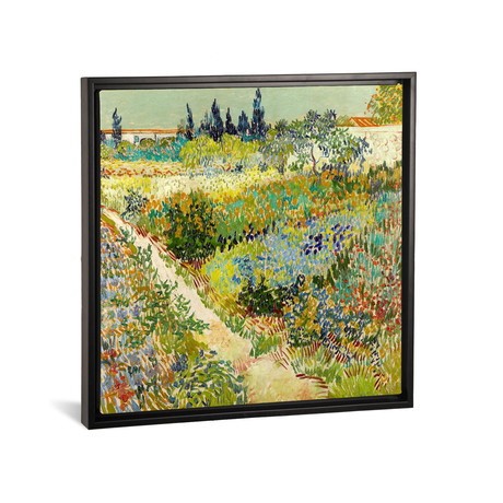 The Garden at Arles // Vincent van Gogh // Framed (18"W x 18"H x 0.75"D)