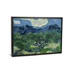 Olive Trees with the Alpilles in the Background // Vincent van Gogh // Framed (18"W x 26"H x 0.75"D)
