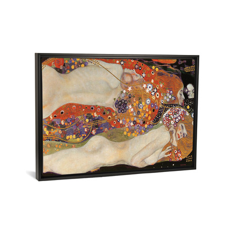 Water Serpents II, 1904-07 // Gustav Klimt // Framed (18"W x 26"H x 0.75"D)
