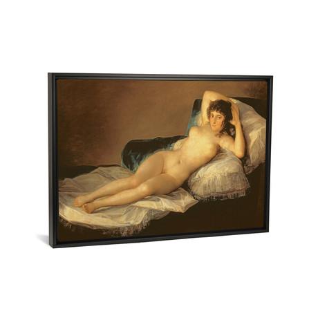 The Naked Maja, c.1800 // Francisco Goya // Framed (18"W x 26"H x 0.75"D)