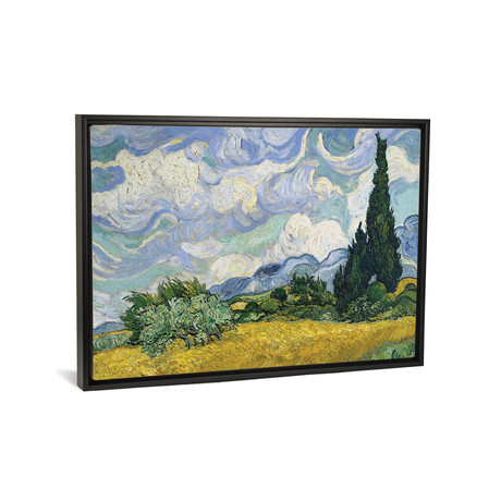 Wheat Field With Cypresses, June-July 1889 // Vincent van Gogh // Framed
