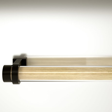 Wooden REED // Oak Finish + Black Plastic Holder (Single)