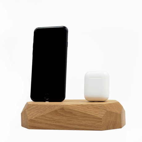 iPhone Dual Dock // Oak