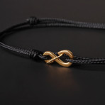 Infinity Cord Bracelet // Black + Gold