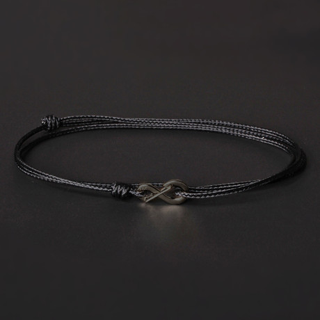 Infinity Cord Bracelet // Black + Black