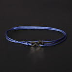 Infinity Cord Bracelet // Blue + Black