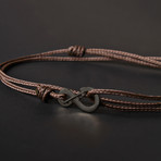 Infinity Cord Bracelet // Brown + Black