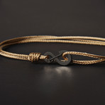 Infinity Cord Bracelet // Taupe + Black