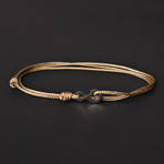 Infinity Cord Bracelet // Taupe + Black
