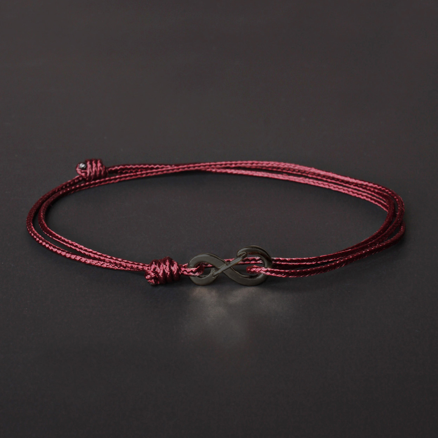 Infinity Cord Bracelet // Maroon + Black - We Are All Smith - Touch of ...