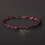 Infinity Cord Bracelet // Maroon + Black