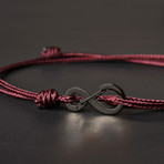 Infinity Cord Bracelet // Maroon + Black