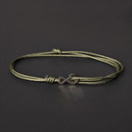 Infinity Cord Bracelet // Olive + Black