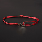 Infinity Cord Bracelet // Red + Black