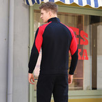 Aden Track Suit // Navy + Red (XL)