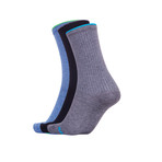 Skechers // SK41008 Socks // Jeans Melange // Set Of 3 (39/42 Euro Size)