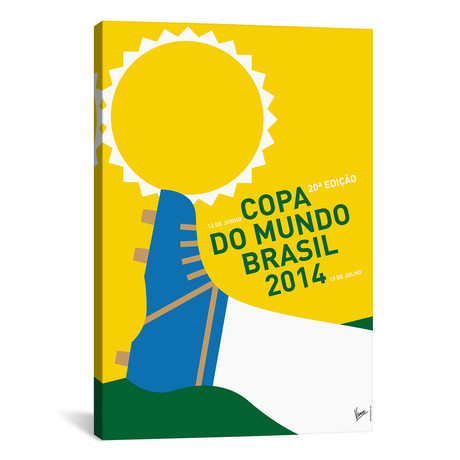 2014 World Cup Soccer Brazil Rio Minimal Poster // Chungkong (26"W x 40"H x 1.5"D)