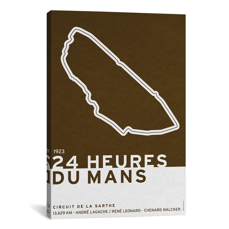 1923 24 Heures du Mans (26"W x 18"H x 0.75"D)