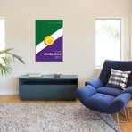 Grand Slam Wimbledon Open 2017 Minimal Poster (26"W x 18"H x 0.75"D)