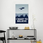 I Want To Believe Minimal Poster Enterprise // Chungkong (26"H x 18"W x 0.75"D)