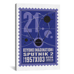 Starships 21 Postage Stamp Sputnik 2 (26"W x 18"H x 0.75"D)