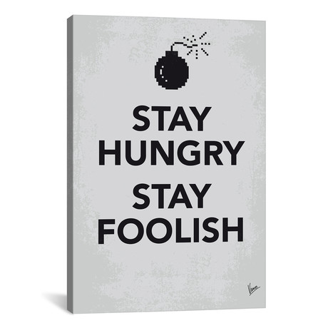 Stay Hungry Stay Foolish Poster (26"W x 18"H x 0.75"D)