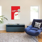Vespa From Italy With Love Red (26"W x 18"H x 0.75"D)