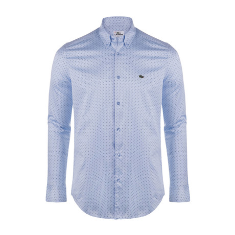 Slim Fit Dotted Shirt // Light Blue (Euro: 40)