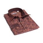 Celino // Reversible Cuff Button-Down Shirt // Chocolate Brown (L)