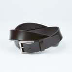 Casual Leather Belt // Dark Brown (32)