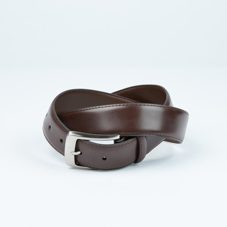 Dressy Leather Belt // Dark Brown (32)