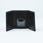 Leather Pass Case // RFID Protection  (Black + Navy)