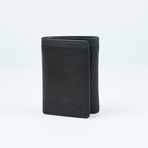 Leather Pass Case // RFID Protection  (Black + Navy)