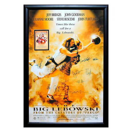 Signed Movie Poster // The Big Lebowski