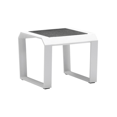 Nomad // End Table // White + Stone