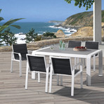 Nomad // Outdoor Dining Table // White + Stone